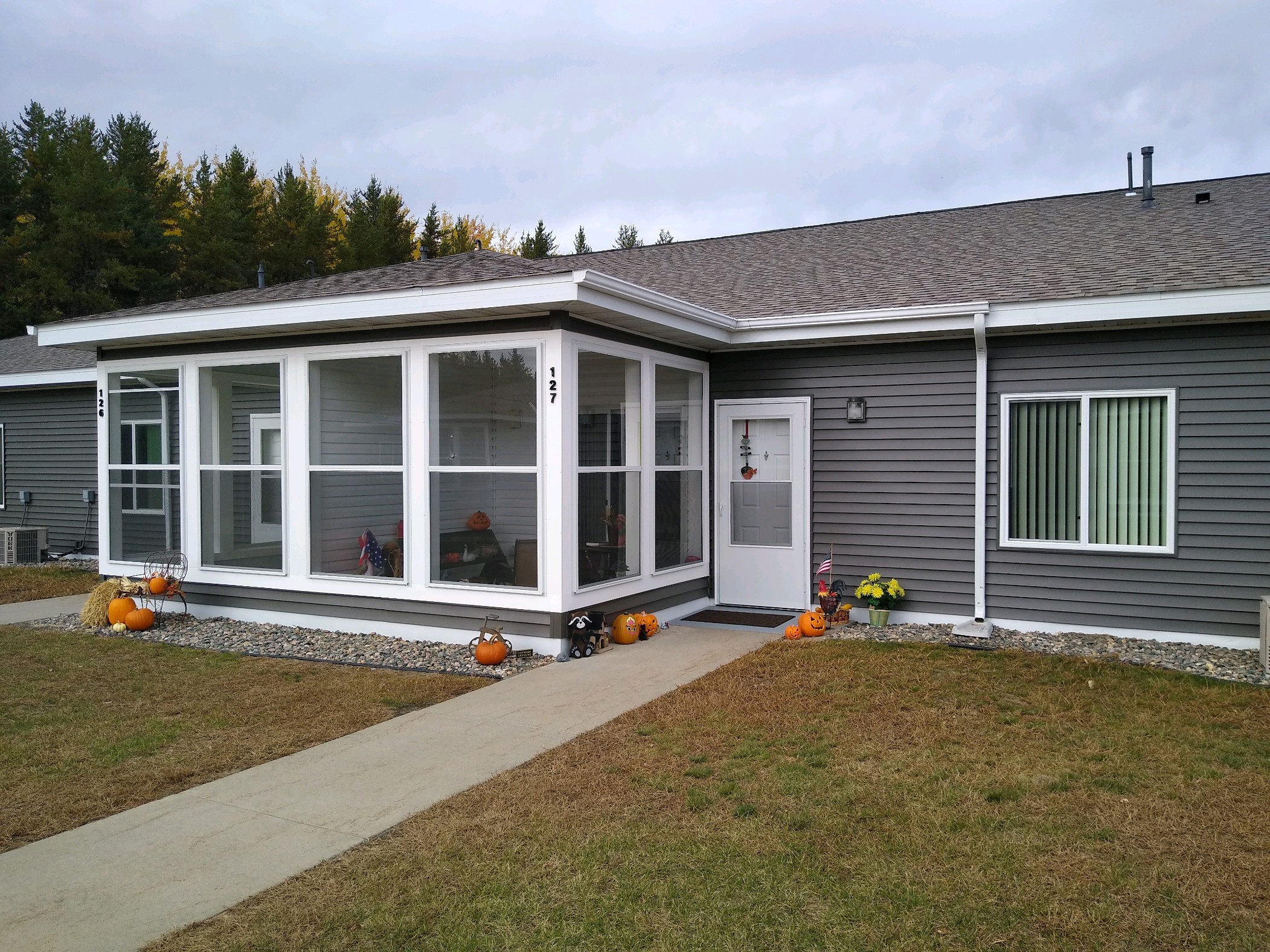New sidding, Windows and doors.  Glass windows in Porch