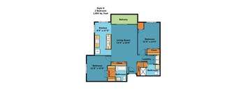 Corner Two Bedroom Two Bath