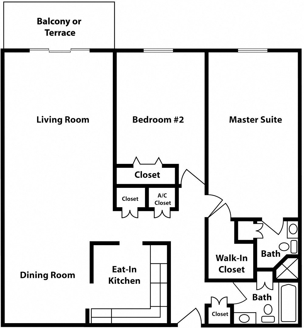 Classic - 2 Bedrooms - Chatillon Floor Plan 15