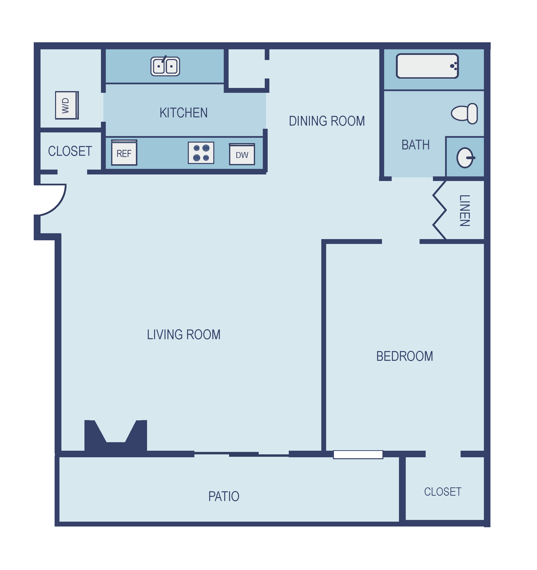 One Bedroom A4 Floor Plan 4