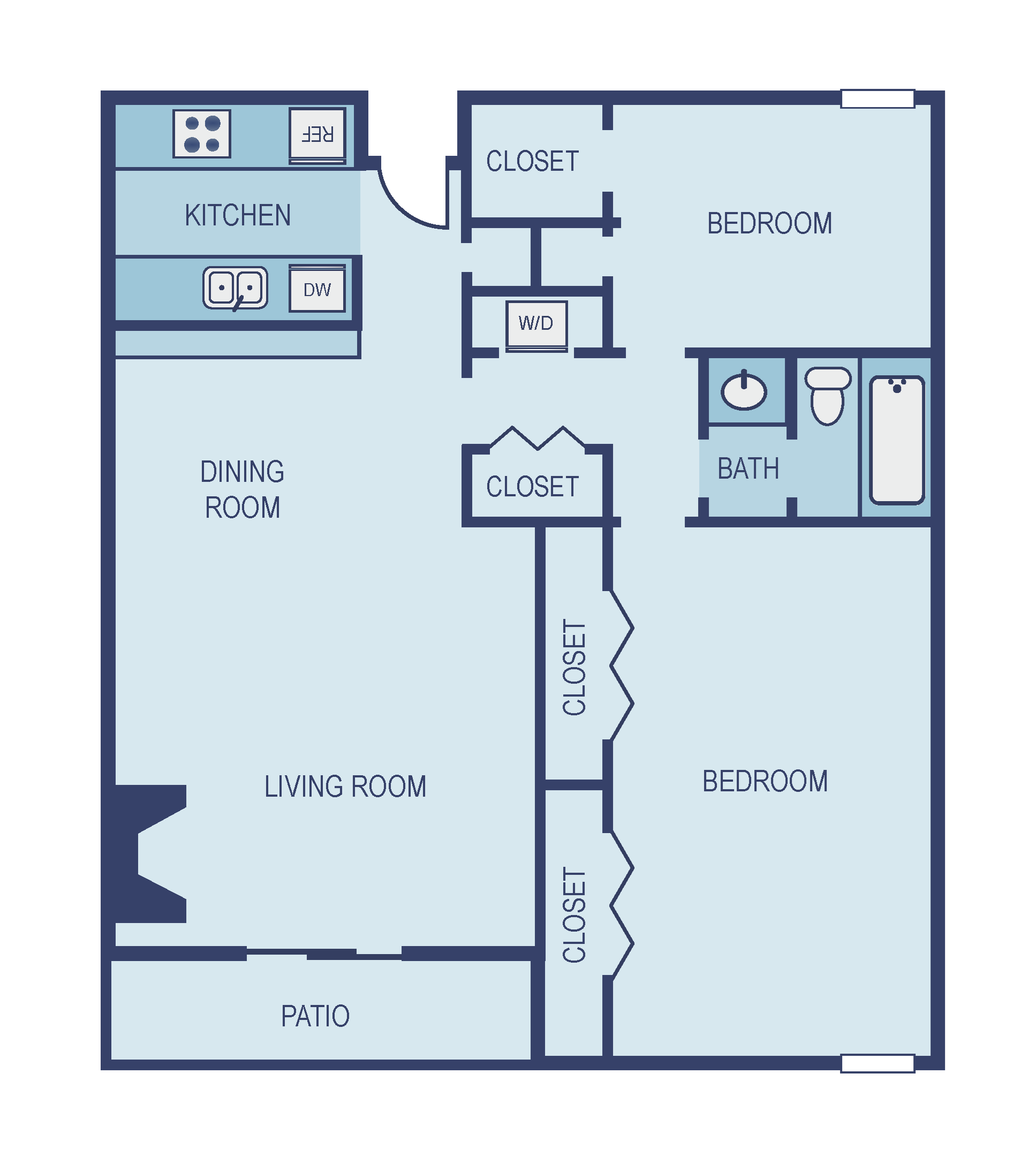 Two Bedroom B1 Floor Plan 5