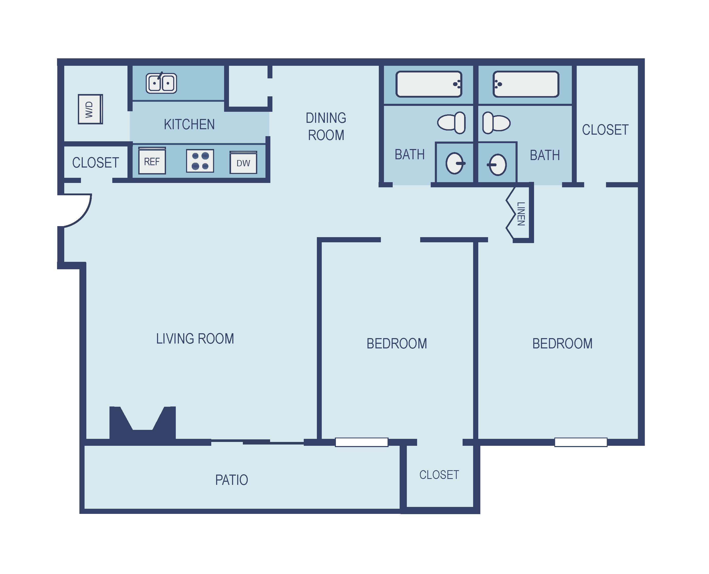 Two Bedroom B3 Floor Plan 7