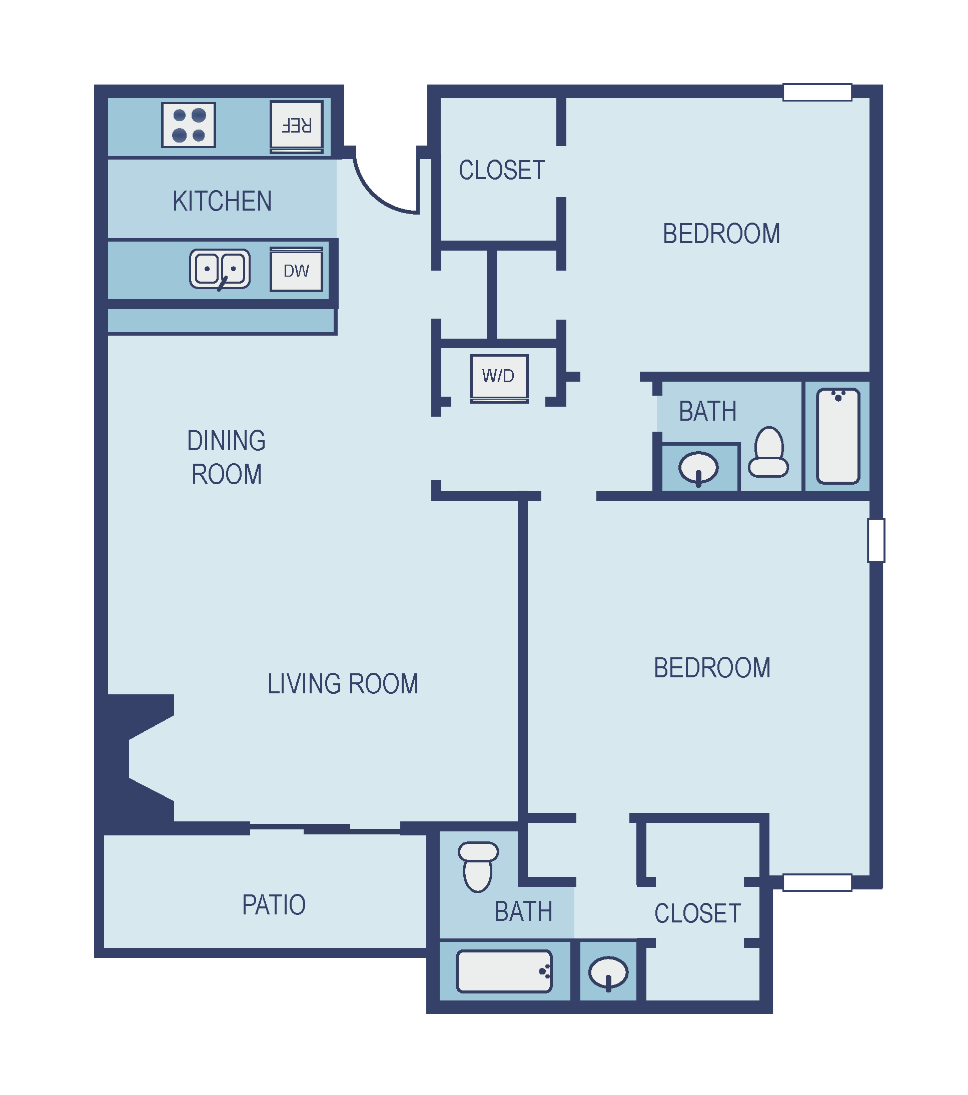 Two Bedroom B4 Floor Plan 8