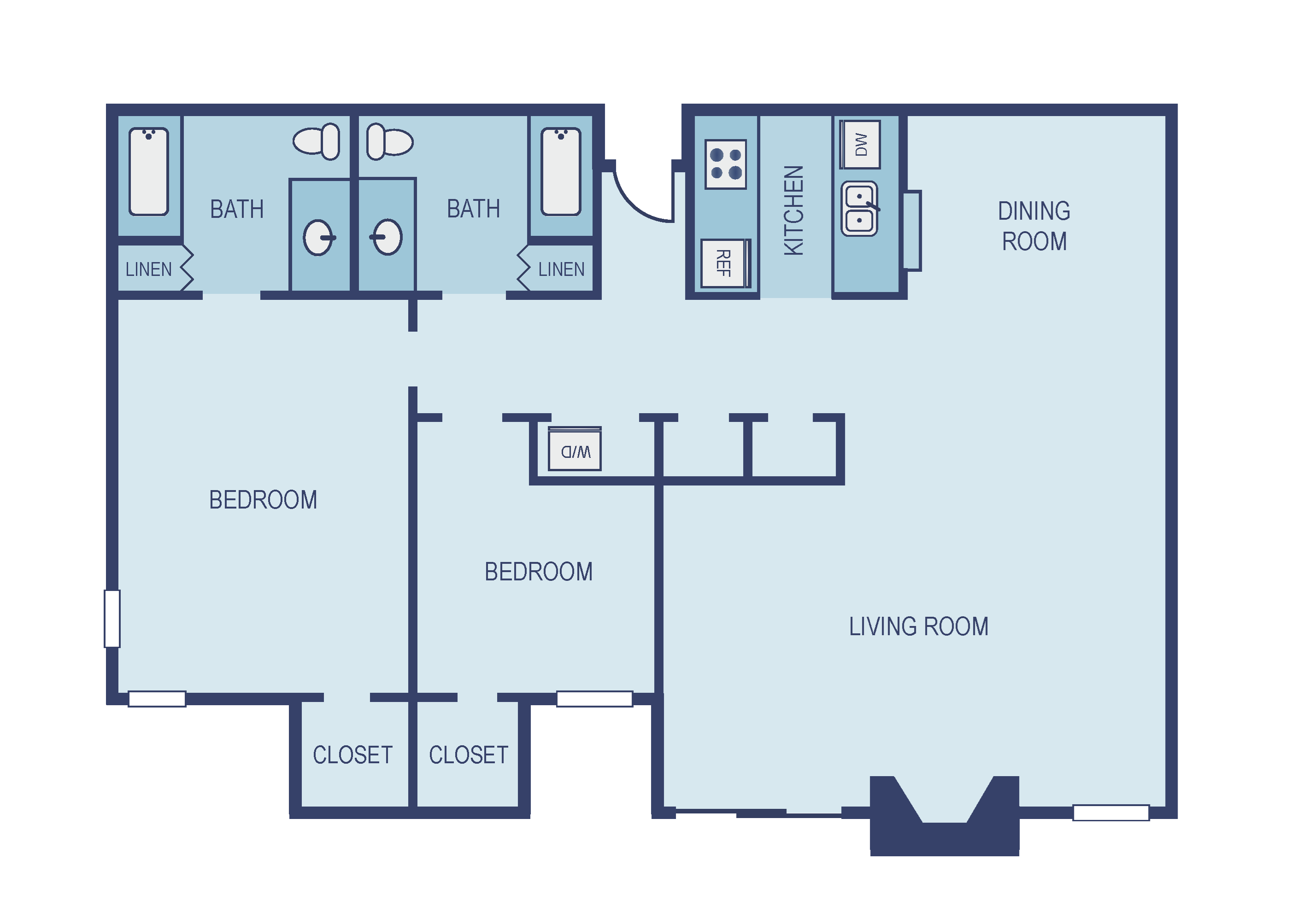 Two Bedroom B5 Floor Plan 9