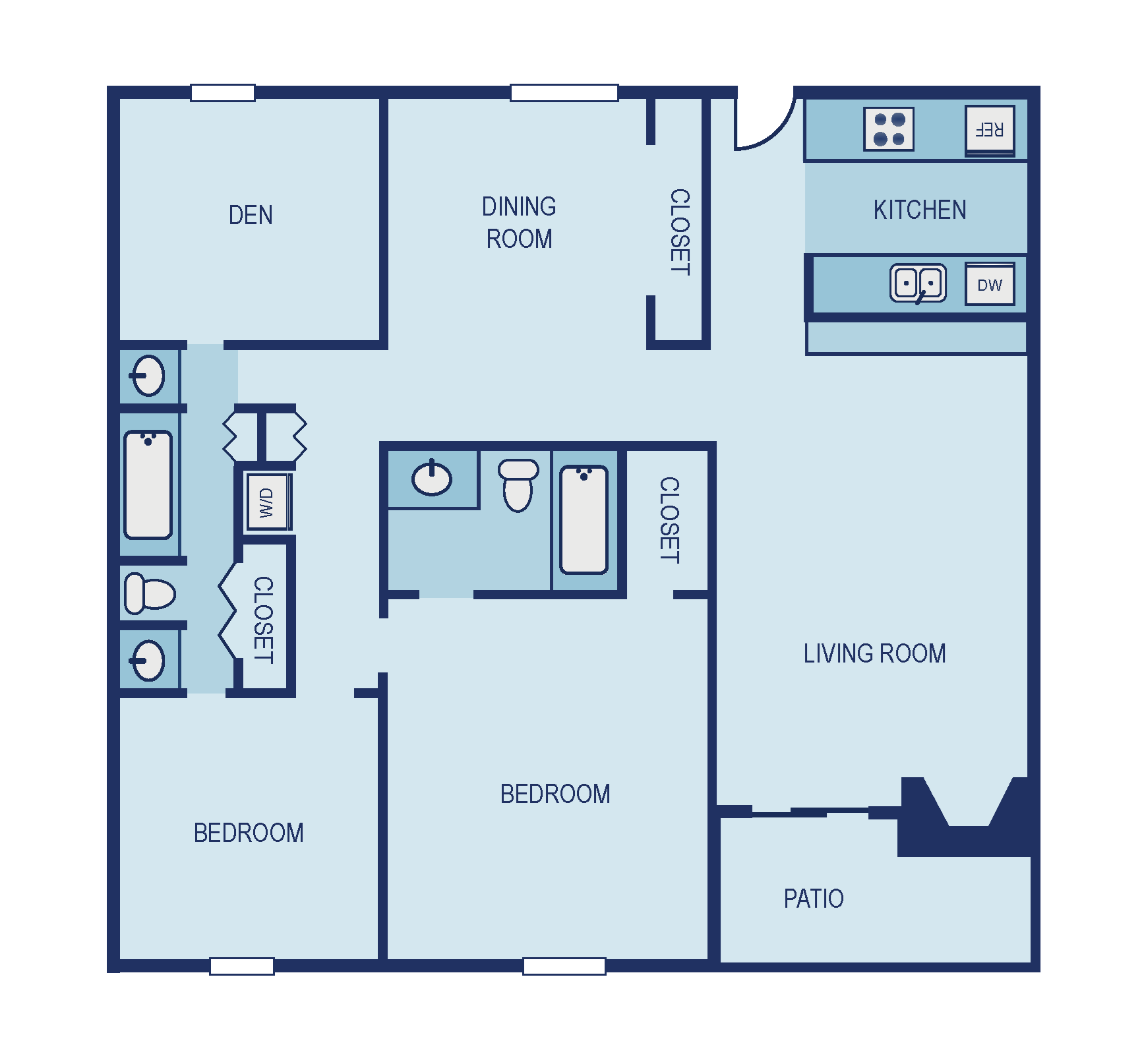 Two Bedroom B8 Den Floor Plan 12