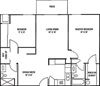 2 Bedroom, 2 Bath Floorplan 2 Bedroom, 2 Bath Floorplan at Nicolet Highlands Apartments 55+