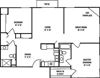 2 Bedroom, 2 Bath with Greatroom and Fireplace Floorplan 2 Bedroom, 2 Bath with Greatroom and Fireplace Floorplan at Nicolet Highlands Apartments 55+