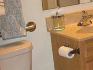 Interiors Solid Cultured Marble Bathroom Counter Tops at Highlands at River Crossing Apartments , Winneconne, Wisconsin - Photo Gallery