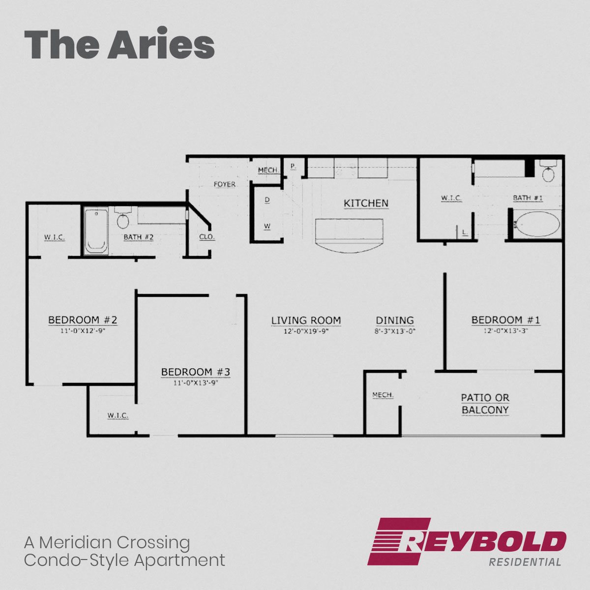 A rendering of the Aries floor plan. A rendering of the Aries floor plan.