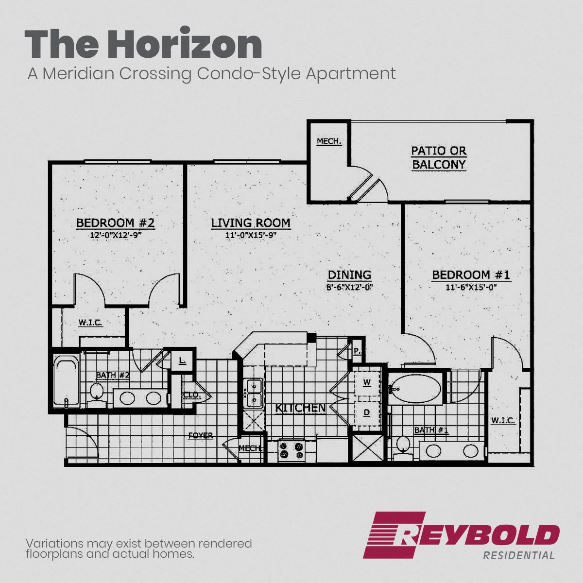 A rendering of the Horizon floor plan. A rendering of the Horizon floor plan.