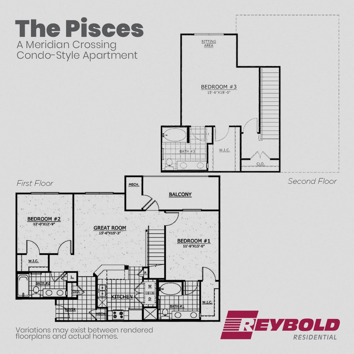 A rendering of the Pisces floor plan. A rendering of the Pisces floor plan.