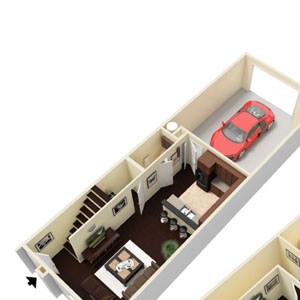 2 Bed - 2.5 Bath |1245 sq ft 2x2 TH floorplan