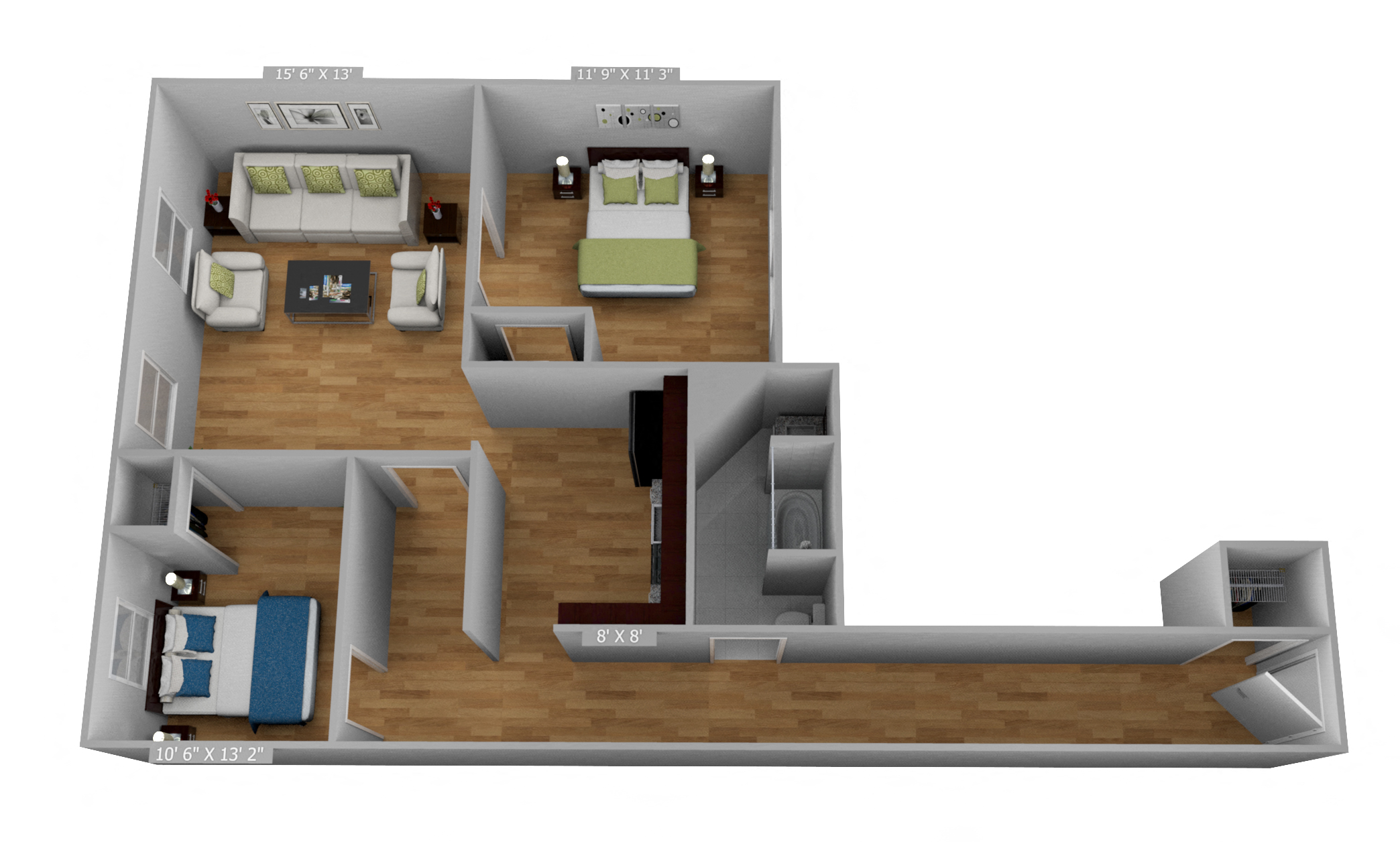 2 Bedroom 1 Bathroom