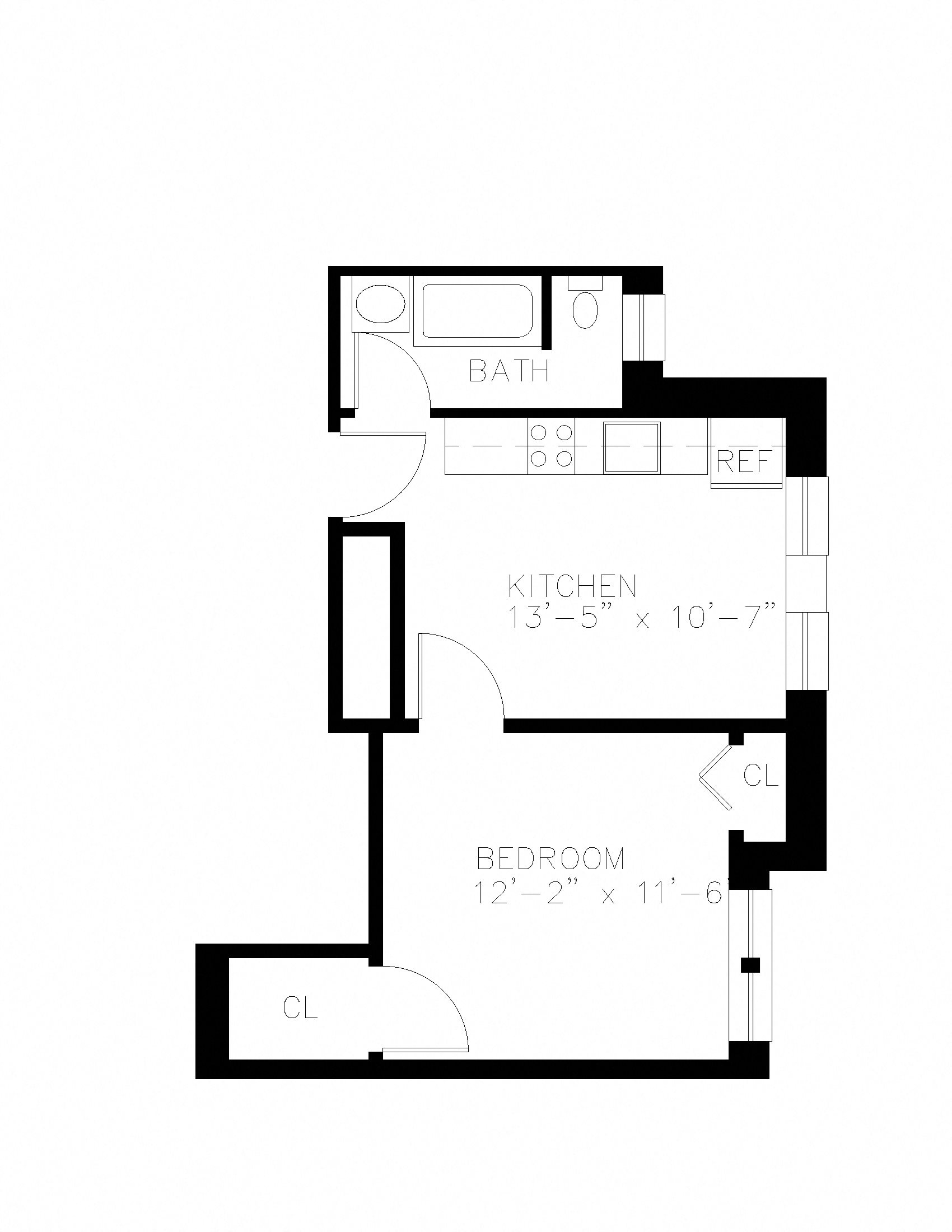 Studio Floor Plan 1