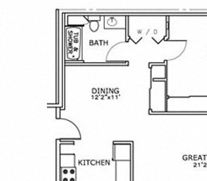 F3 - 2 Bedroom, 2 Bath with Great Room Center and Fireplace