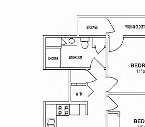 C2 - 2 Bedroom, 1 Bath*