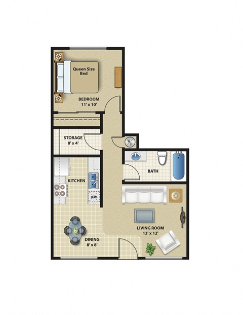 Kennewick,  WA Meadow Park 1 bedroom 1 bath