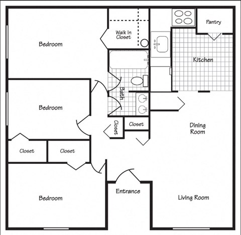 Richland, WA Maple Ridge 3 bedroom 1 bath