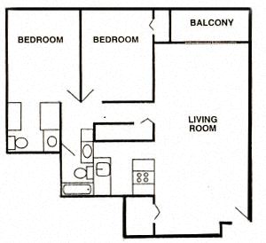 Richland, WA Cedar North Apartments 2 bedroom 1 bath