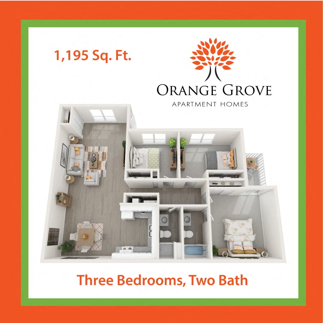 Three Bedroom/Two Bath