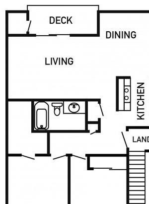 Francis Park Apartments 2x1 Floor Plan 884 Square Feet