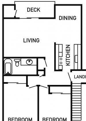 Francis Park Apartments 2x1 Floor Plan 926 Square Feet