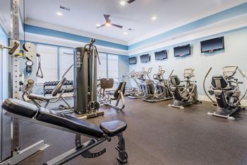 Fitness Center With Modern Equipment at Bell Apex, North Carolina, 27502