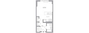 A1 Floor Plan at 34 Berry, Brooklyn