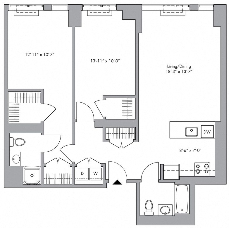 Floor Plans of 34 Berry in Brooklyn, NY