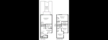 3 bedroom 2 bathroom Floor plan C at The Commons of McLean, McLean, Virginia