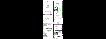 3 bedroom 2 bathroom Floor plan D at The Commons of McLean, McLean, VA, 22102