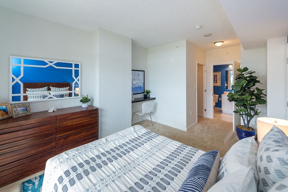Master Bedroom With Television Space, at Wentworth House,North Bethesda, MD