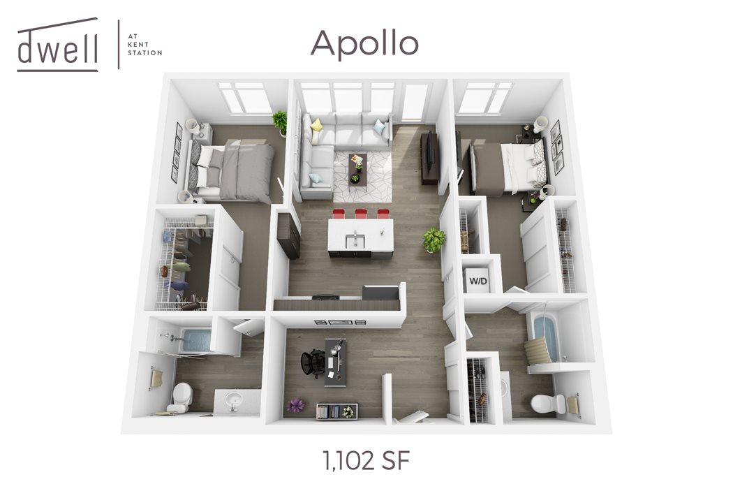 Apollo Two Bedroom Two Bath