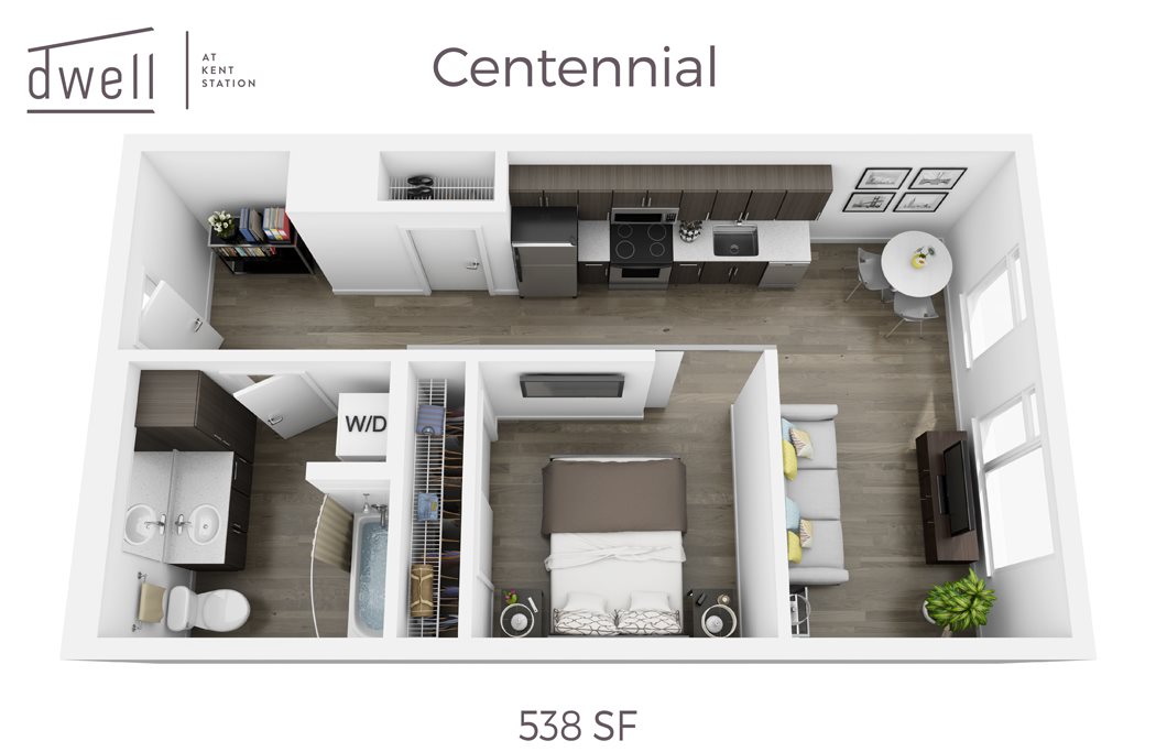 Centennial Open Floor Plan One Bedroom One Bath