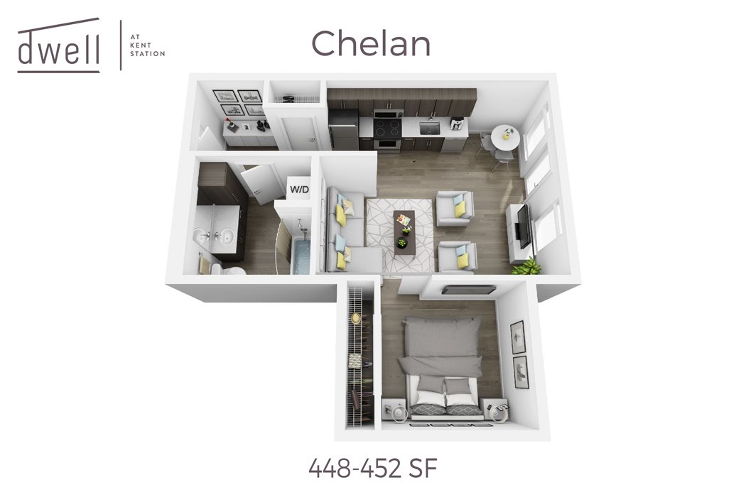 Chelan Open Floorplan One Bedroom One Bath