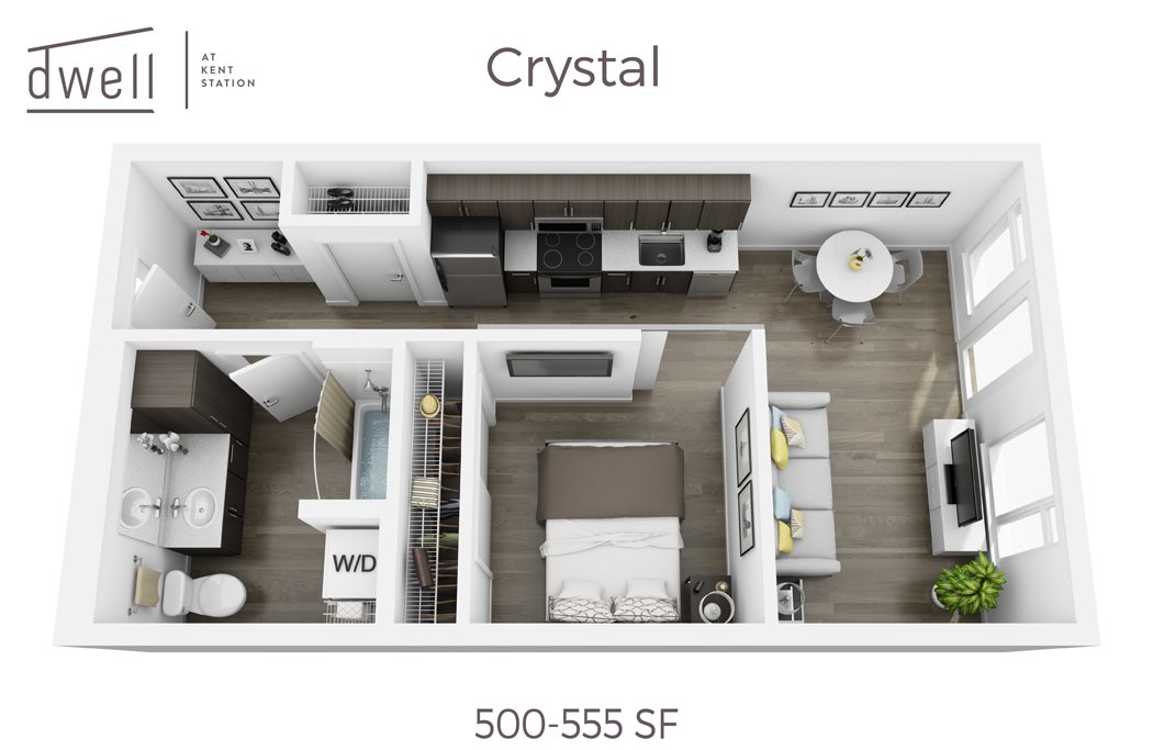 Crystal Open One Bedroom One Bath