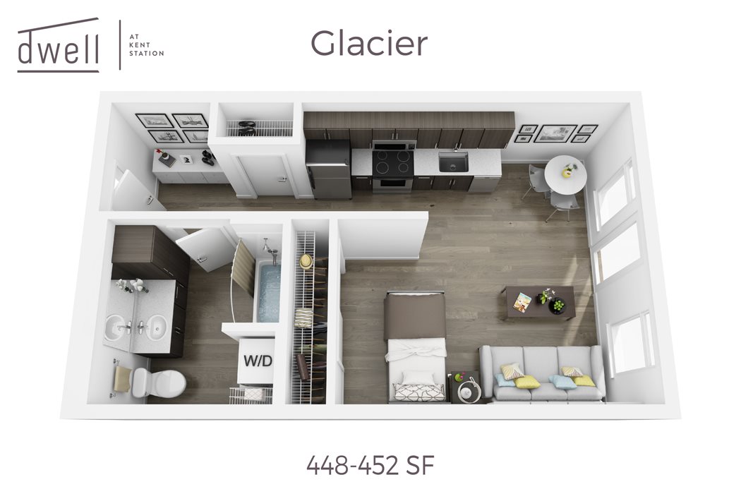 Glacier Open Studio Floorplan