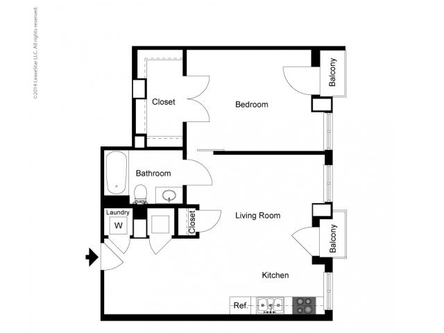 1 Bedroom A Floor Plan 1 Bedroom A Floor Plan