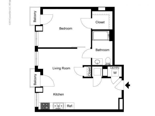 1 Bedroom C Floor Plan 1 Bedroom C Floor Plan
