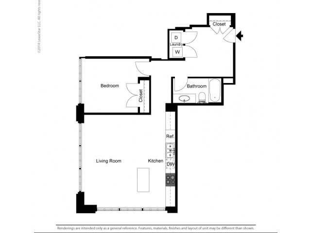 1 Bedroom Historic Building B Floor Plan 1 Bedroom Historic Building B Floor Plan