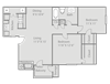 Lincoln Floor Plan Lincoln Floor Plan at Ridgecrest Apartments in Denton, Texas, TX