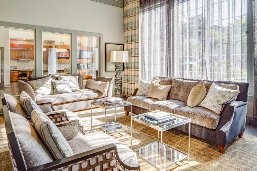 Couch lounge seating in resident clubhouse