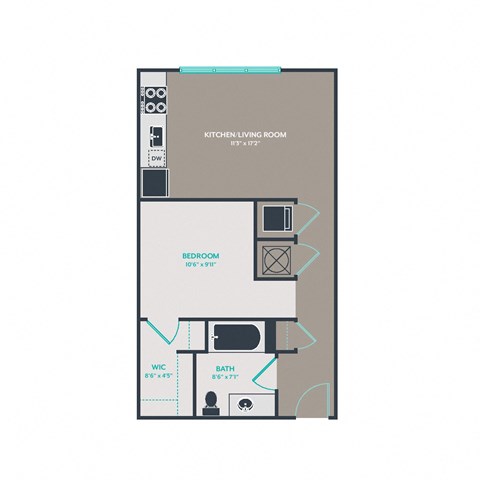 S1 Floor Plan at Link Apartments® West End, Greenville, SC