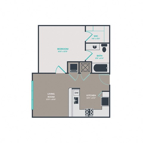 A2 Floor Plan at Link Apartments® West End, Greenville