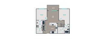 B1 Floor Plan at Link Apartments® West End, Greenville, SC, 29601
