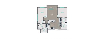 B1.1 Floor Plan at Link Apartments® West End, Greenville, SC