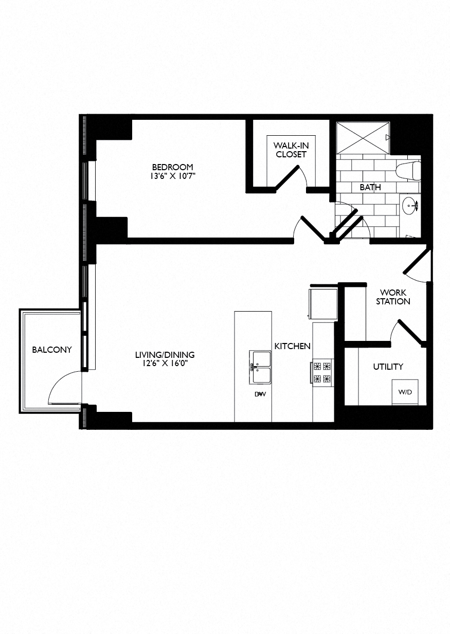 1 Bedroom 1 Bath with Den