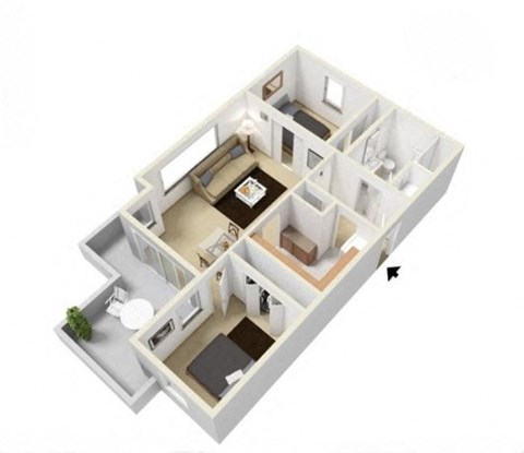 Ross Island Floorplan at Russellville Commons, Portland, OR, 97216