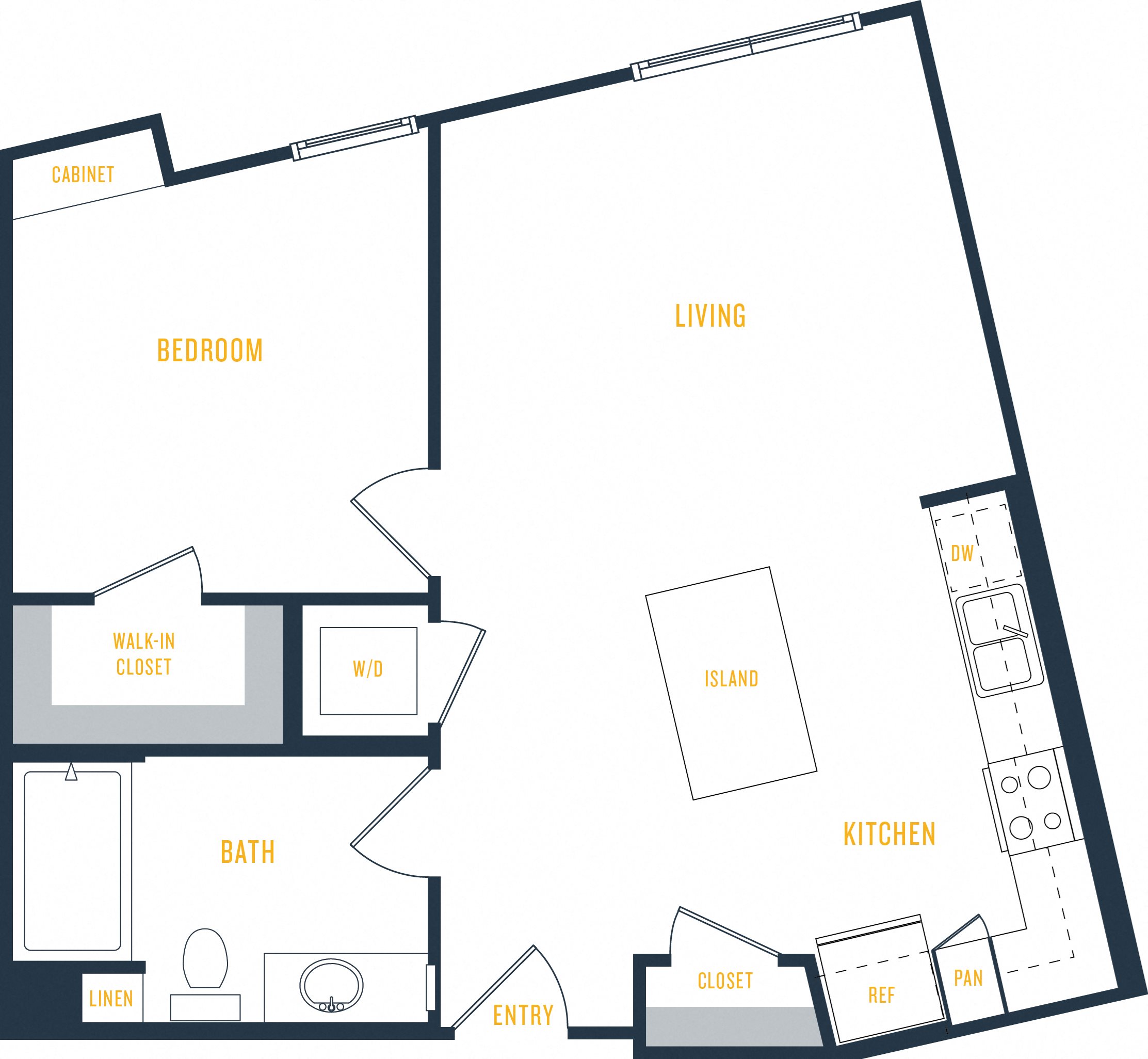 Plan 6 Wakaba LA Plan 6: 1 Bedroom, 1 Bath