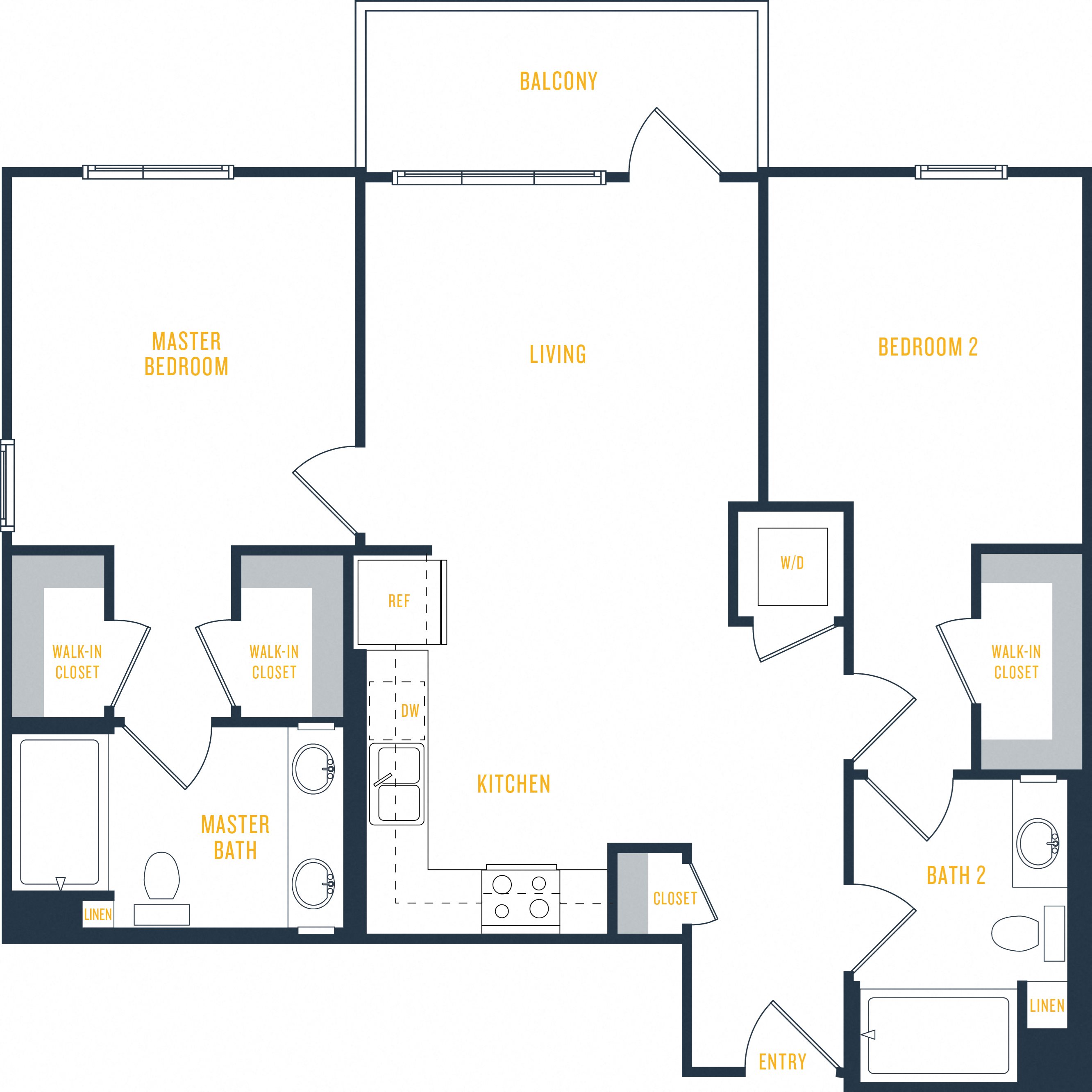 Plan 9 Wakaba LA Plan 9: 2 Bedroom, 2 Bath